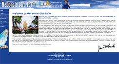 Desktop Screenshot of mcdonaldbirdfarm.com