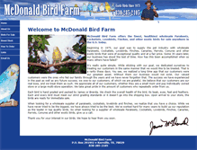 Tablet Screenshot of mcdonaldbirdfarm.com